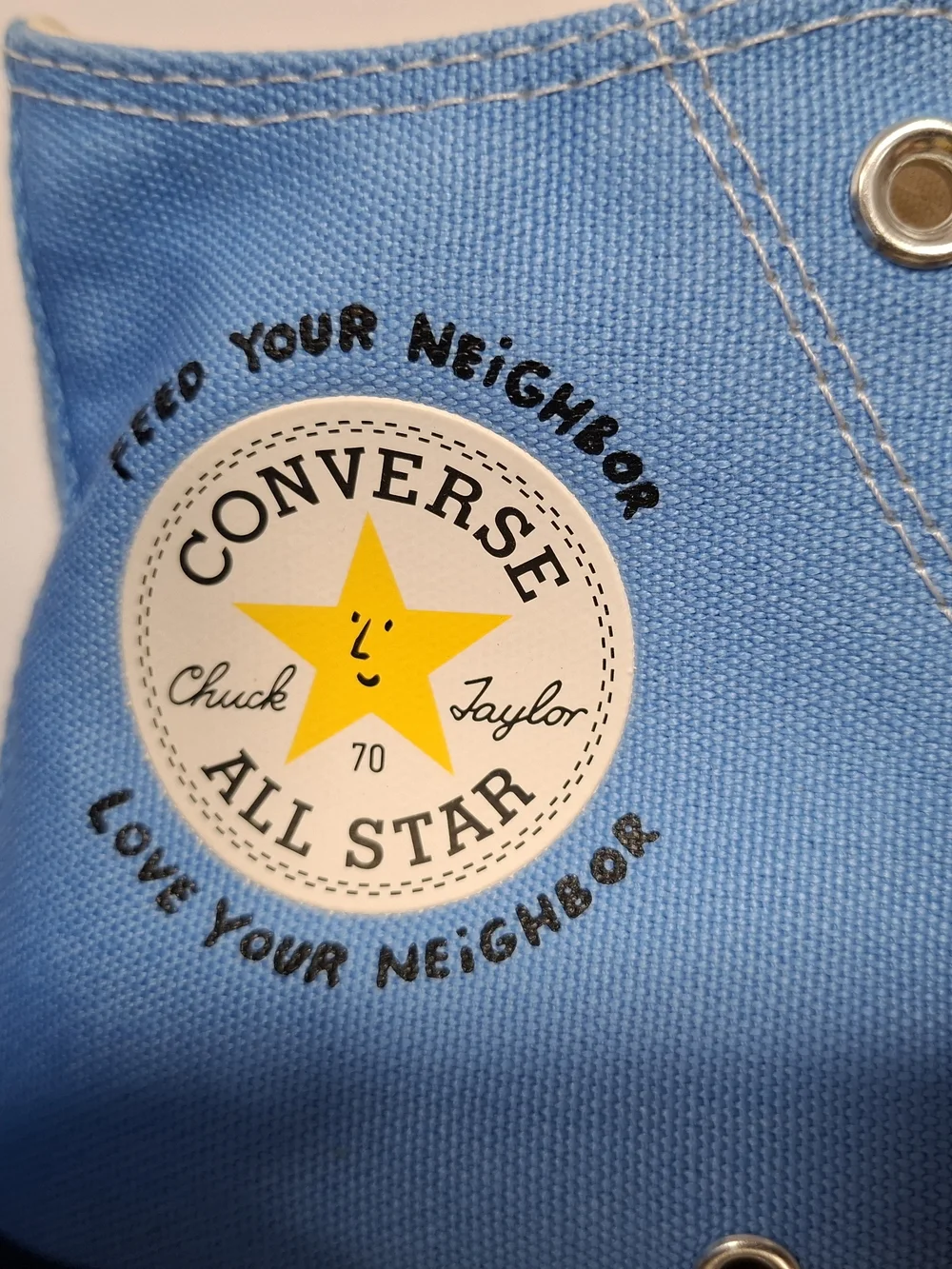 Converse Kids Low-Top Canvas Sneakers in Sky Blue and White